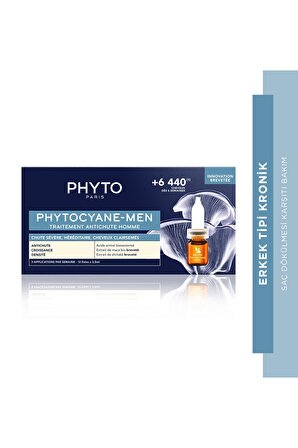 Phytocyane Erkek Tipi Kronik Saç Dökülmesi Karşıtı Bakım Serumu 12x5 ml