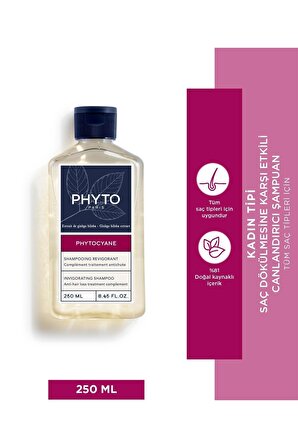 Phytocyane Invigorating Shampoo Kadın Tipi Saç Dökülmesine Karşı Etkili Canlandırıcı Şampuan 250 ml