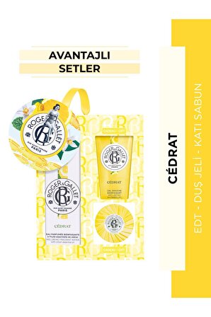 Cétrat Edt Limonsu Odunsu Parfüm 100ml & Duş Jeli & Sabun 3lü Avantaj Seti