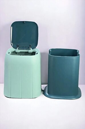 Dokunmatik Sihirli Çöp Kovası 1.3 Lt | Bas Aç Kapaklı Banyo Mutfak Ev Ofis Tezgah Üstü Çöp Kutusu