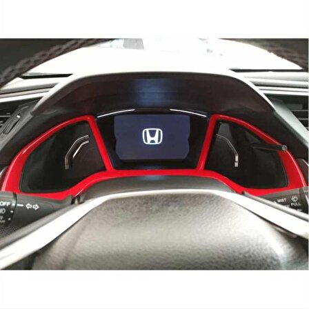 Arisar Honda Civic Fc5 2016-2020 Gösterge Kaplama Kırmızı