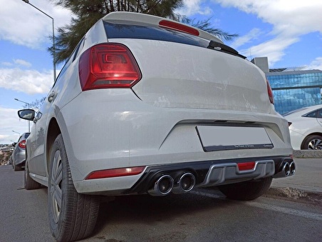 Volkswagen Mk5 Polo 2014-2017 Reflektörlü Silver Difüzör