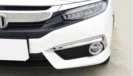 Honda Civic Fc5 2016-2020 Ön Sis Halka Kaplama - Krom