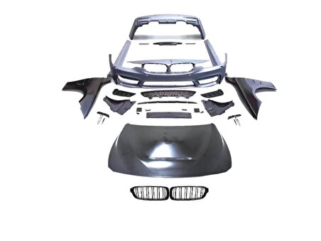 Bmw 3 Serisi F30 2012-2018 Uyumlu M3 Görünüm Body Kit ( Çamurluk ve Kaput Dahil Set )