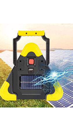 Güneş Enerjiyle Şarj Edilebilir Acil Durum Kullanımlı Kademeli Reflektör