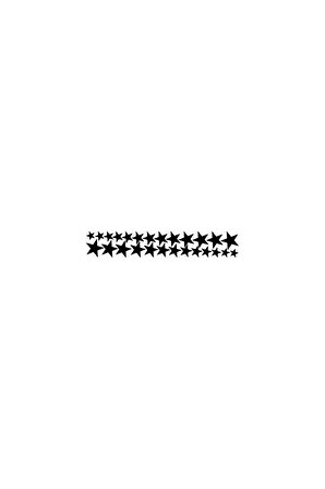 Yıldızlar Sticker (Oto-Motor-Laptop-Duvar-Dekor) 10 x 2 cm