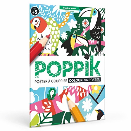 Poppik Colouring Jungle Forest Poster