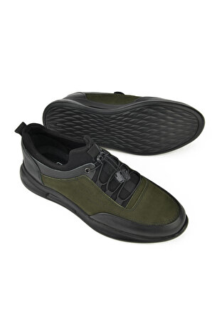 Ziya, Erkek Hakiki Deri Sneaker 13371Z704 Yeşil