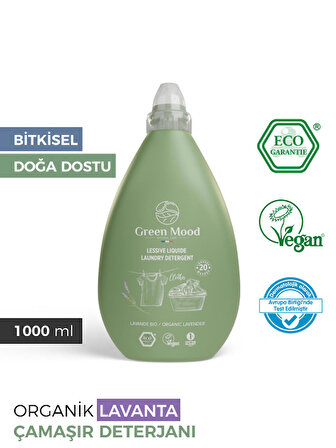 Sensitive Vegan Bitkisel Çamaşır Deterjanı Parfümsüz 1000 ml Hassas Ciltler