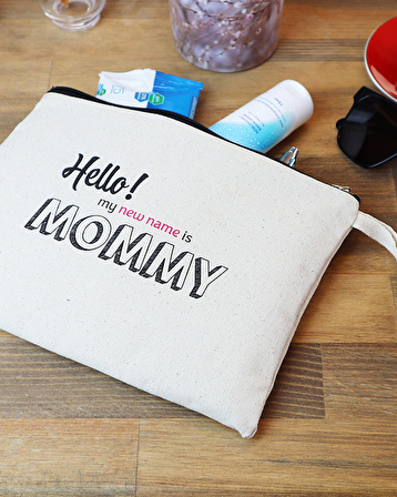 Mommy Clutch %100 Pamuk Çanta - Anneye Hediye