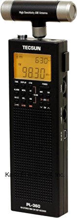 Tecsun PL-360 Dijital PLL Taşınabilir AM/FM Kısa Dalga Radyo