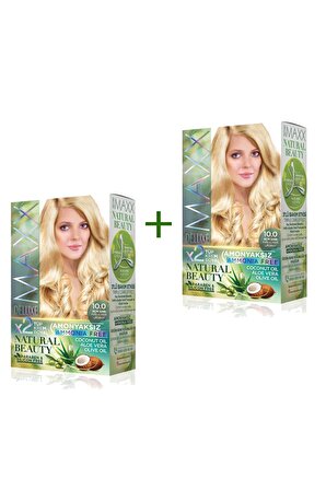 2 Paket Natural Beauty Amonyaksız Saç Boyası 10.0 AçıkSarı