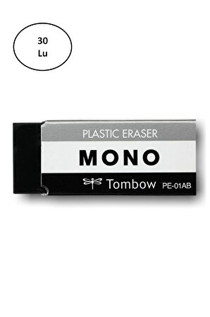 Tombow Mono Silgi, 23X11X55Mm, Siyah 30'lu