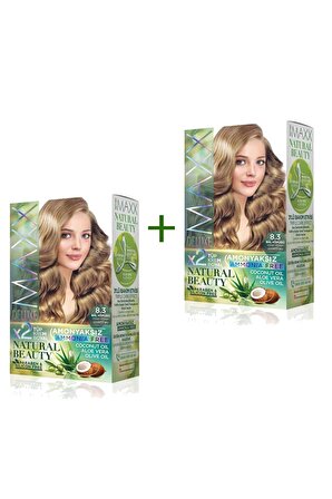 2 Paket Natural Beauty Amonyaksız Saç Boyası 8.3 BalKöpüğü