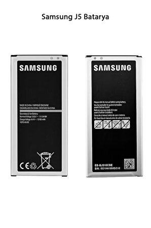 Samsung Galaxy J5 Telefonlarla Uyumlu Batarya 3100 mAh