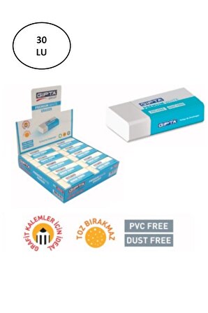 Gıpta Silgi Premium Pvc-Dust Free Beyaz (30 Lu Paket)