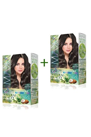 2 Paket Natural Beauty Amonyaksız Saç Boyası 7.1 KüllüKumral