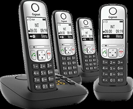 Gigaset A690A Quad 4 Ahizeli Telesekreterli Telsiz Telefon