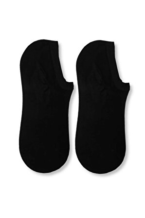Erkek Siyah Bambu Görünmez Spor Ayakkabı Çorabı