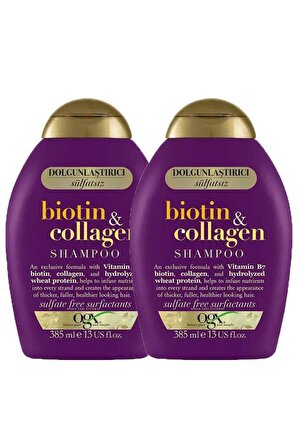 Organix Biotin & Collagen Şampuan 385 ml x2 Adet