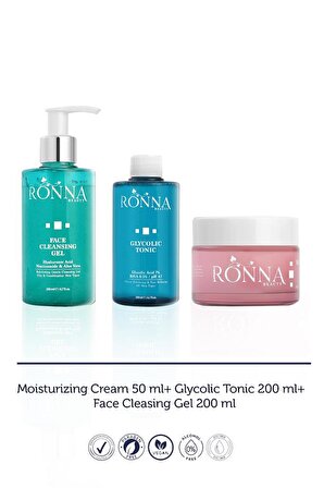 Ronna Beauty Cilt Bakım Temizleme Onarıcı Ve Nemlendirici Bakım Seti