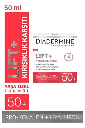Diadermine Lift+Kırşıklık Karşıtı +50 Yaşa Özel Formül 50 ml 