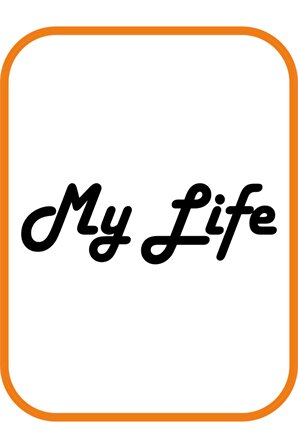 '' My Life - Benim Hayatım '' Oto Sticker Motor Sticker 20x7 Siyah