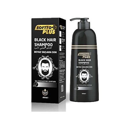 Softto Plus Black Hair Şampuan 350 ML x 4 Adet