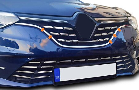 Findit Ön Panjur Krom Aksesuar 5 Parça Megane 4 Hatchback 2020 > Modeller İçin Uyumlu