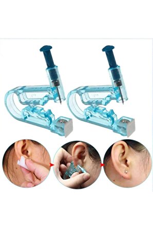 Tek Kullanımlık Kulak Delme Aparatı Piercing Küpe Tabancası Hijyenik Kulak Delme Kiti (3877)