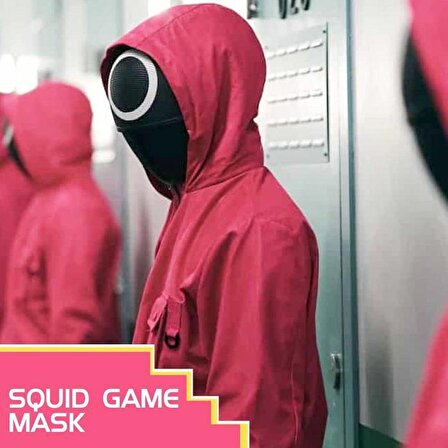 Orjinal Squid Game Maskesi Kalamar Oyun Maskesi Yuvarlak İthal Ürün (3877)