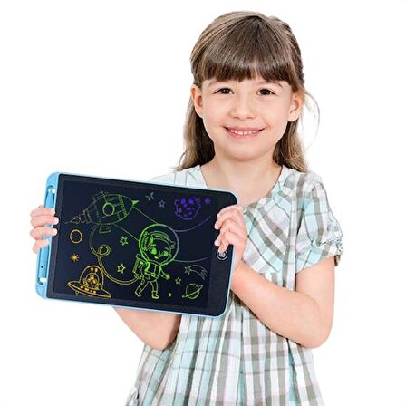 Çocuklar İçin Eğitici 8.5 İnç Ekranlı Kalemli Renkli Yazı Yazma ve Resim Çizme Tableti (3877)