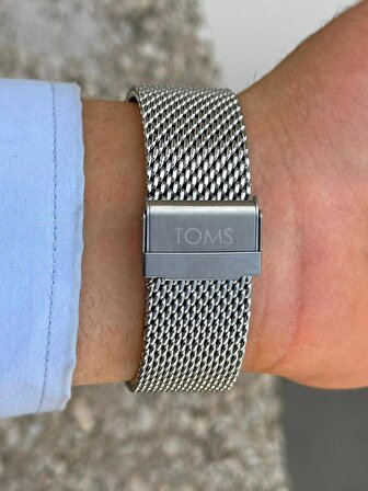 TS.FT.1.106 Toms Çelik Kordon 30 Mt Suya Dayanıklı Yeni Sezon Şık Tasarım Erkek Kol Saati