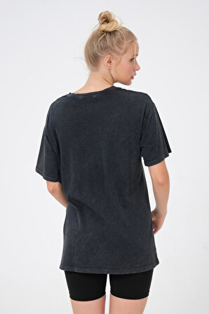 Dress Cabinet Kadın Ejderha Baskılı Oversize T-shirt