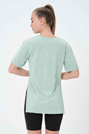Dress Cabinet Kadın Yeşil Ayı Baskılı T-shirt