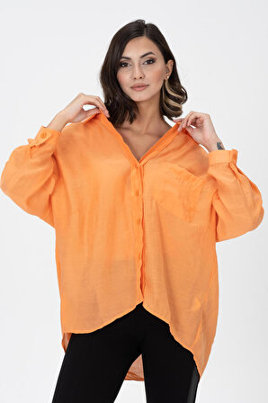 Dress Cabinet Kadın Düşük Omuzlu Oversize Gömlek