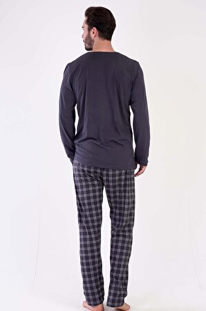 Erkek Uzun Kol Füme Pijama Takım C3T0N5O021