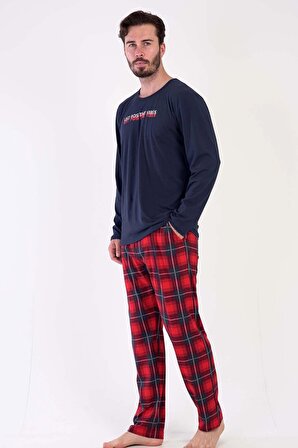 Erkek Uzun Kol Lacivert Pijama Takım C3T0N5O025