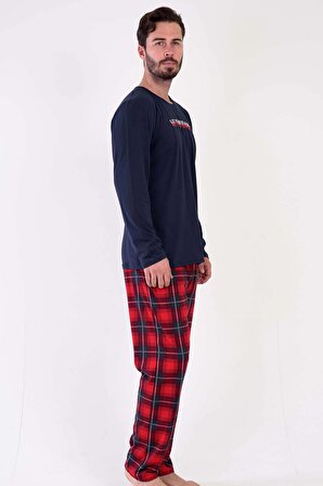 Erkek Uzun Kol Lacivert Pijama Takım C3T0N5O025
