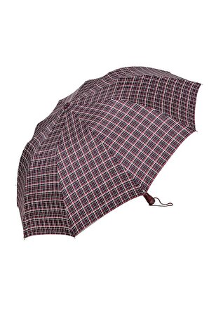 Snotline Kadın 10 Telli Şemsiye Lacivert Puantiyeli Kırmızı 32l