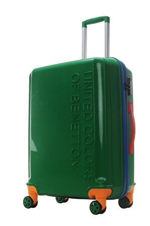 Benetton Orta Boy %100 Polipropilen Kırılmaz Valiz Yeşil 303x