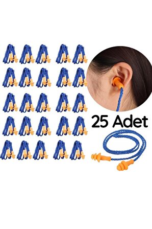 Kulak Tıkacı 25 Adet Yüzme Sporları Su Geçirmez Slikon Kulak Tıkaç