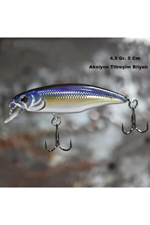 4.5Gr.5cm Sahte Yem JigYem Lures Turna Levrek Alabalık LüferAilesi Rapala Zoka Maket Balık