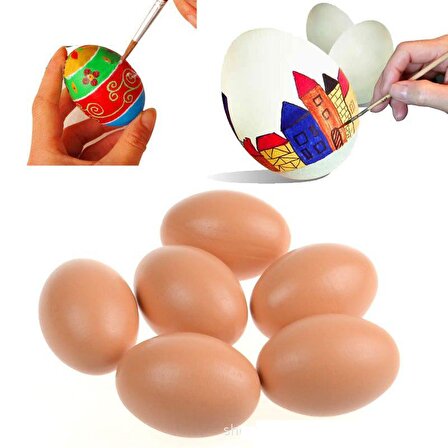 20 Adet Pvc Sahte Tavuk Yumurtası Tavuk Folluk Yapay Yumurta ( Sarı -Beyaz)