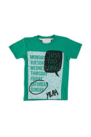 Erkek Çocuk Monday Baskılı t-shirt