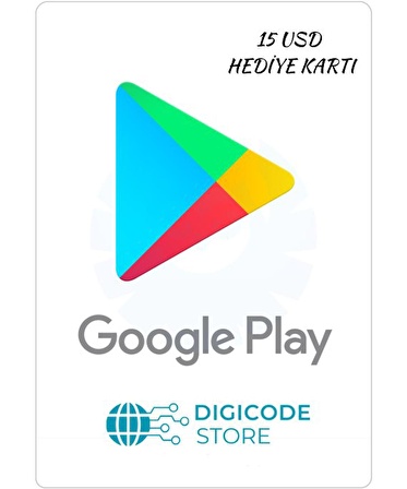 Google Play 15 USD Hediye Kartı E-Pin Kodu