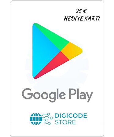 Google Play 25 EURO Hediye Kartı E-Pin Kodu