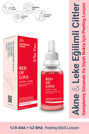 RED OF LOVE | Bariyer Onarımı & Güçlü Antioksidan Koruma Sağlayan Yenileyici Peeling Losyon