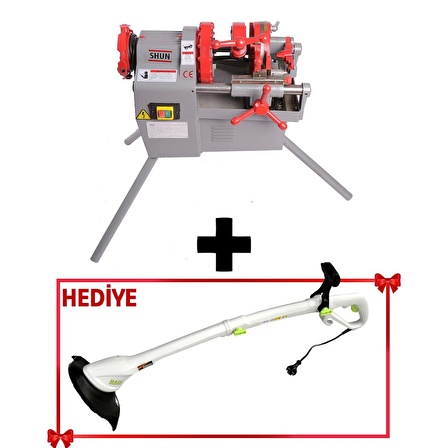 SHUN 2'' Tezgah Pafta Makinası - Hais Elektrikli Çim Biçme Makinası HEDİYE ( SET 20 )