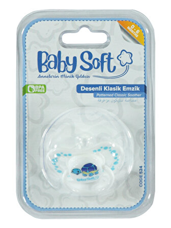 Baby Soft Desenli Klasik Emzik 0-6 Ay Kaplumbağa